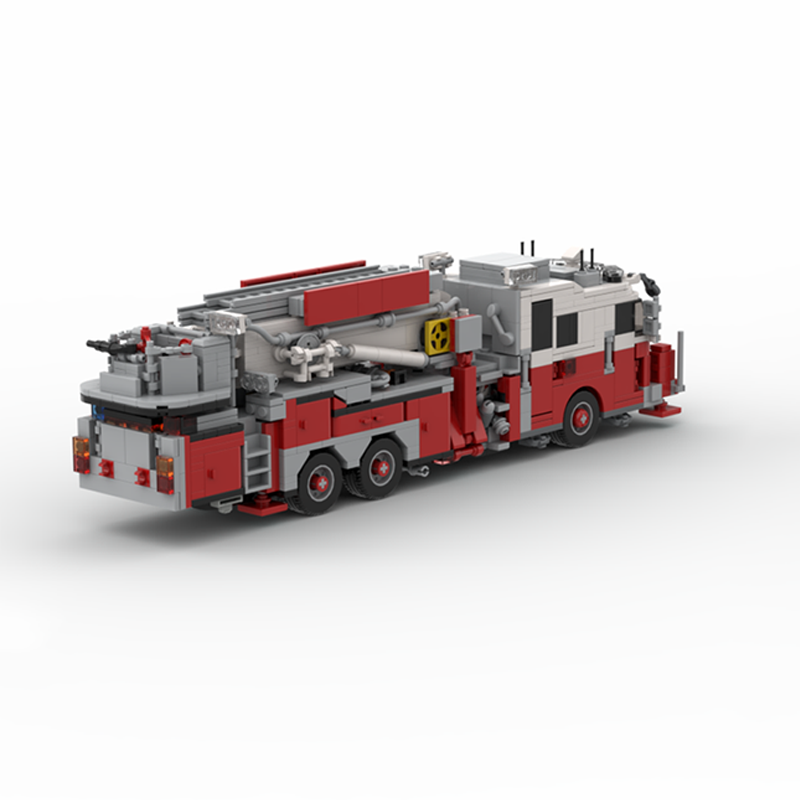 Fire Escape Ladder - 1365피스 MOC FDNY - 뉴욕 -