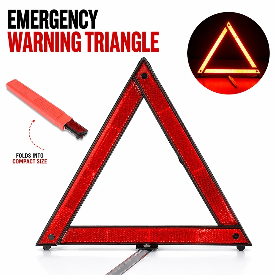 자동차 삼각대 접이식 정지 신호 반사판 빨간색 반사 비 - Emergency Exit Sign 리뷰 및 가격